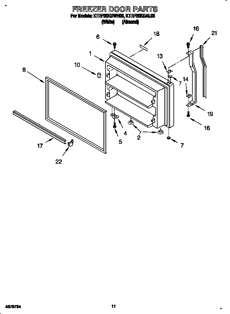Freezer door