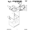 Whirlpool 8LSP8245AW1 top and cabinet diagram