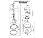 Whirlpool 8LSP8245AW1 agitator, basket and tub diagram