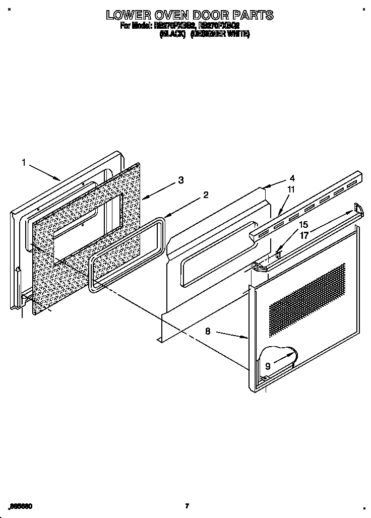 Lower oven door