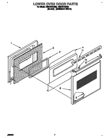 Lower oven door