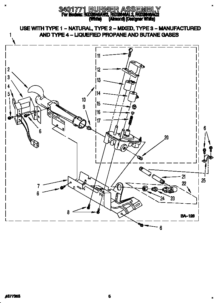 3401771 burner assembly