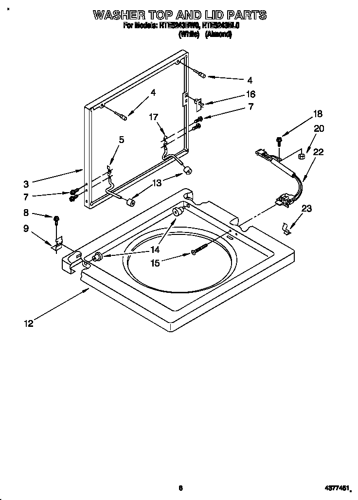 WASHER TOP AND LID