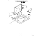 Roper RTE5243BW0 washer top and lid diagram