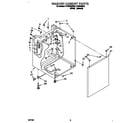 Roper RTE5243BL0 washer cabinet diagram
