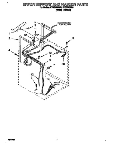 Dryer support and washer