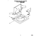 Roper RTG5243BL0 washer top and lid diagram
