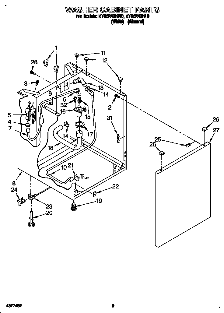 Washer cabinet