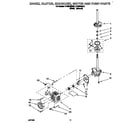 Roper RTG5243BL0 brake, clutch, gearcase, motor and pump diagram
