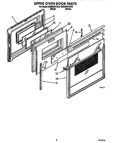 Upper oven door
