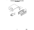 KitchenAid KSSS42QDW00 top grille and unit cover diagram