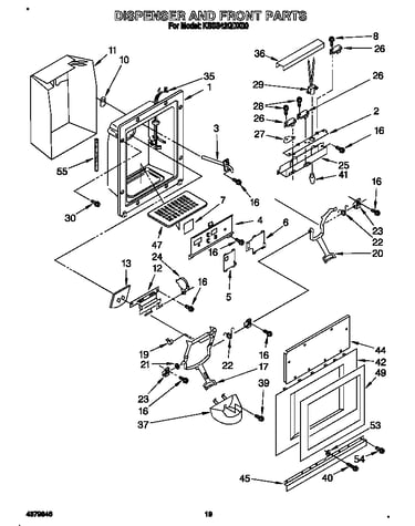 Dispenser and front