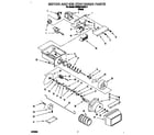 KitchenAid KSRB27QABL11 motor and ice container diagram
