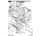Whirlpool CSP2770AW1 lower cabinet and front panel diagram