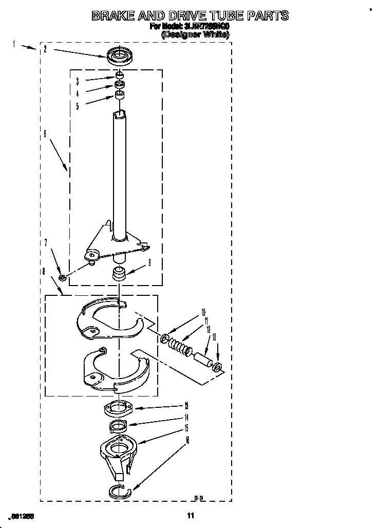 Brake and drive tube