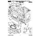 Whirlpool CSP2760AW1 lower cabinet and front panel diagram