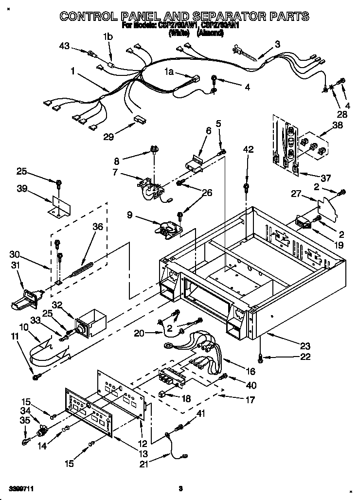 CONTROL PANEL AND SEPARATOR