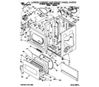 Whirlpool CSP2771AW1 lower cabinet and front panel diagram
