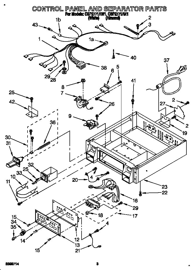 Control panel and separator