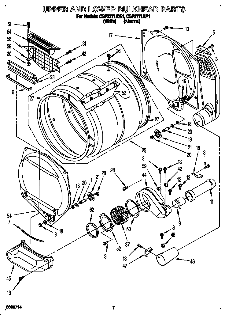Upper and lower bulkhead