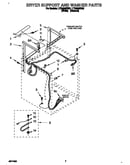 Dryer support and washer
