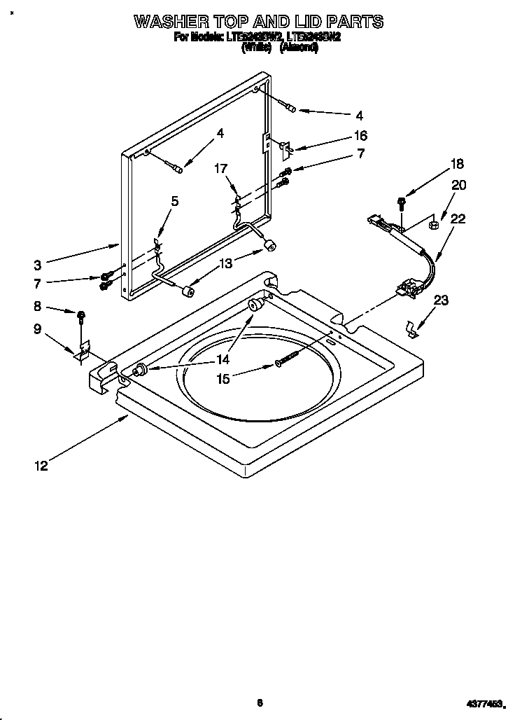 WASHER TOP AND LID