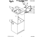 Whirlpool LBR2132BW0 top and cabinet diagram