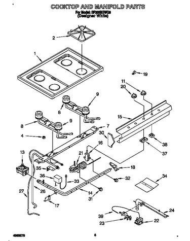 Cooktop and manifold