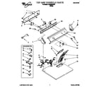 Whirlpool LGN3634DW0 top and console diagram