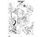 Whirlpool LGN3634DW0 cabinet diagram