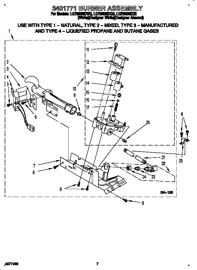 3401771 burner assembly