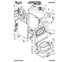 Whirlpool LEV7858AW2 cabinet diagram