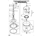 Whirlpool LSR7233DQ0 agitator, basket and tub diagram