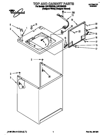 Top and cabinet