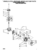 Brake, clutch, gearcase, motor and pump