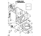 Whirlpool LEC7646DZ0 cabinet diagram