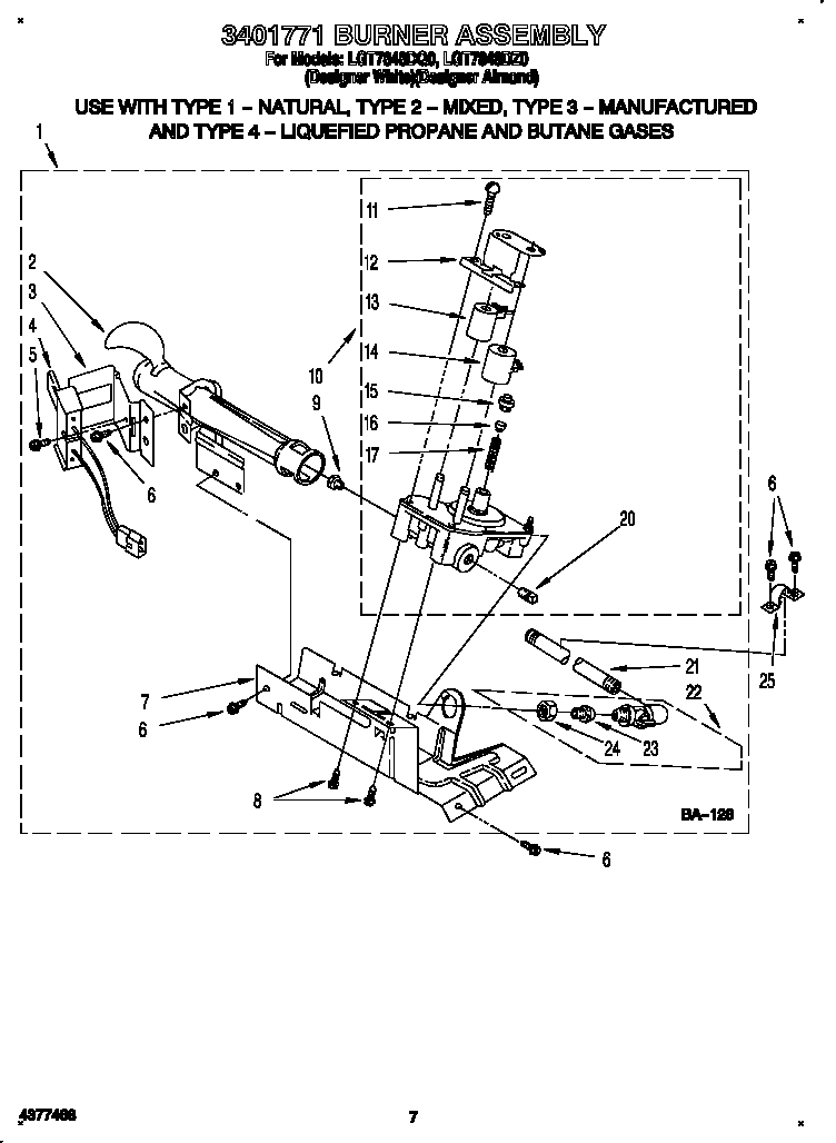 3401771 burner assembly