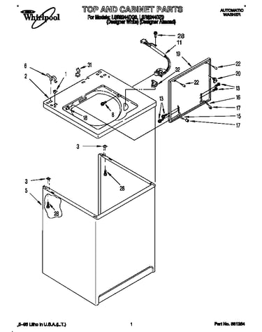 Top and cabinet