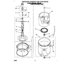 Whirlpool LSR8244DQ0 agitator, basket and tub diagram