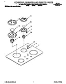 Cooktop, burner and grate