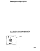 Sealed gas burner assembly