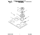 Whirlpool SC8830EBQ1 cooktop and grate diagram