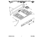 Whirlpool SF3000SYW2 cooktop and control panel diagram