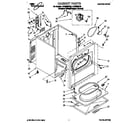 Whirlpool LEC8858DQ0 cabinet diagram