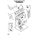 Whirlpool LEC8858DZ0 top and console diagram