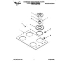 Whirlpool SC8836EBQ1 cooktop and grate diagram