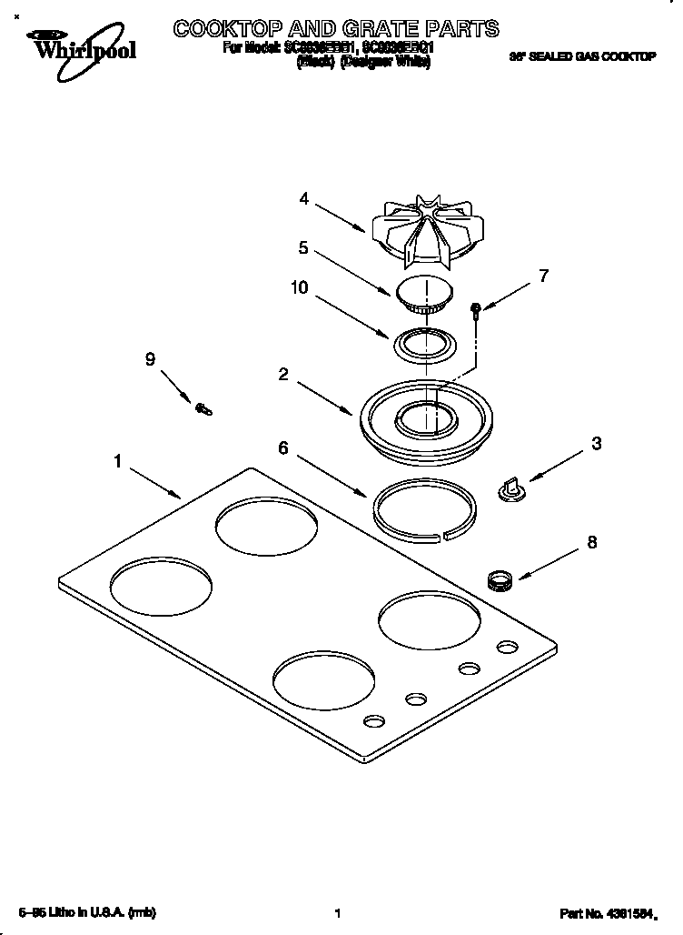 Cooktop and grate