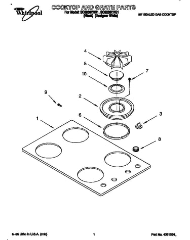 Cooktop and grate