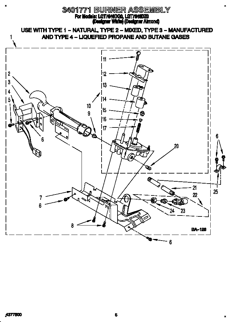 3401771 BURNER ASSEMBLY