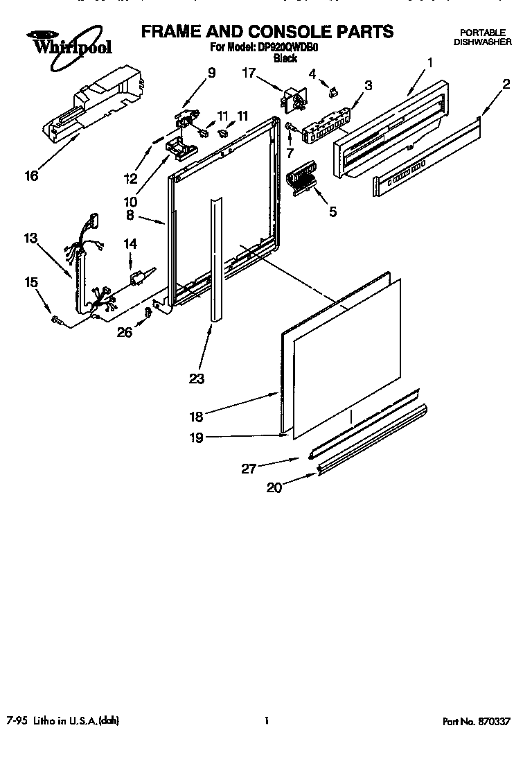 Frame and console